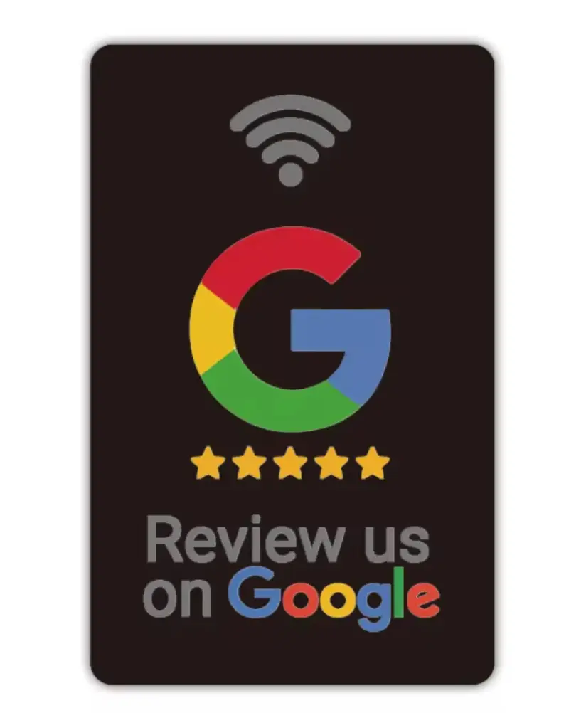 Google Review Kort (Svart) 
