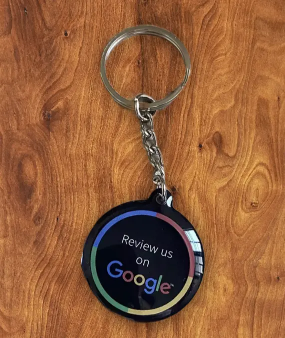 Google Review Nøkkelring (Svart)