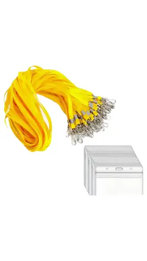 Nøkkelbånd med kortholder (Gul) 