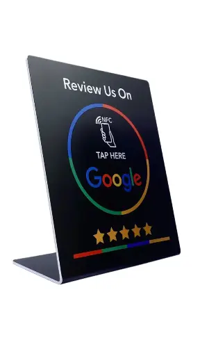 Google Review Stand (Svart)