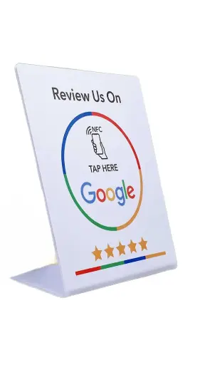 Google Review Stand (Hvit) 
