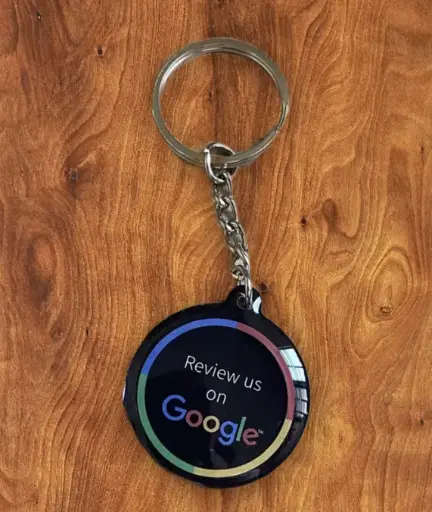 Google Review Nøkkelring (Svart)
